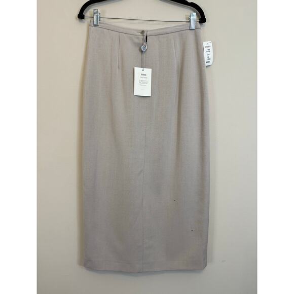 Chantal Paris Skirt & Blazer 2Piece Outfit Set 10 Gray Office Academia Italy NWT - Picture 10 of 16